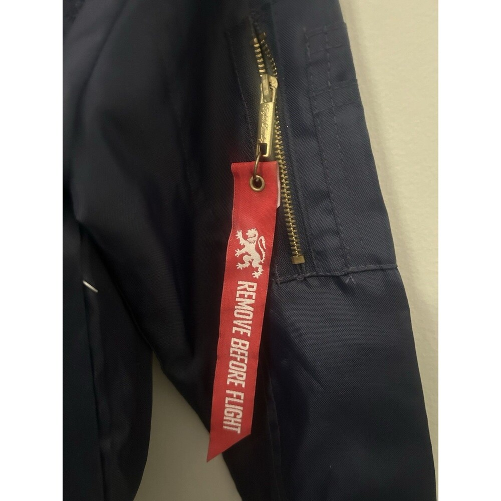 English Laundry Size 5 Kids Boys Pilot Bomber Jacket Windbreaker Navy  Patches - Picture 5 of 10